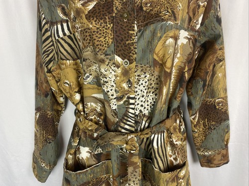 Safari Animal Print Canvas Jacke oder Gürtel Blazer Gr. 44 Vintage Muhle of Zululand - Bild 3 von 15