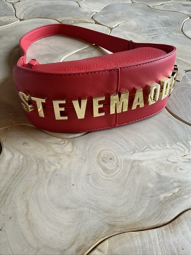 Borsa a tracolla Steve Madden borsa rossetto rosso oro massiccio logo sul fondo BSABINE - Foto 3 di 8