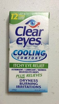 Clear Eyes Cooling Comfort Itchy Eye Relief Eye Drops 0 5 Fl Oz