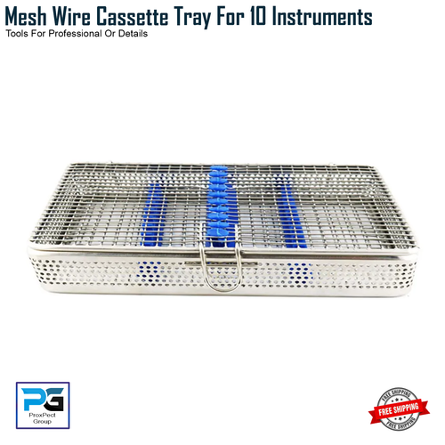 Sterilization Cassette Stainless Steel Mesh Tray Holding 10 Instruments - X 1 - Picture 5 of 7