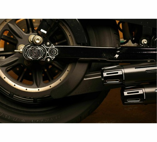 Fit H-D 2006-15 XL Smashing Gear Contrast Cut Rear Shock Bolt & Rear Axle Cover - Picture 11 of 12