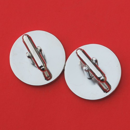 US 1938 Indian Head Buffalo Nickel Coins Silver Plated Cufflinks NEW - Picture 7 of 8