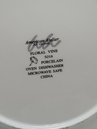 American Atelier FLORAL VINE 5016 Salad plate Red Flowers, 8 1/4" - 第 3/3 張圖片