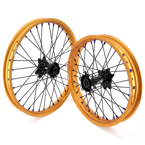 KKE 21/18 E-Bike Wheels Fit Surron Ultra Bee 2023 2024 CNC Gold Rims Black Hubs - Picture 2 of 14