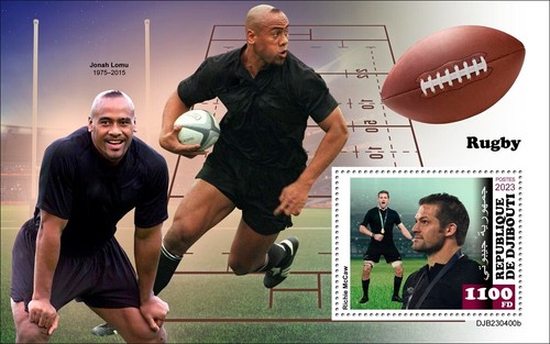Rugby Players Sport MNH Stamps 2023 Djibouti M/S + S/S - Picture 3 of 3