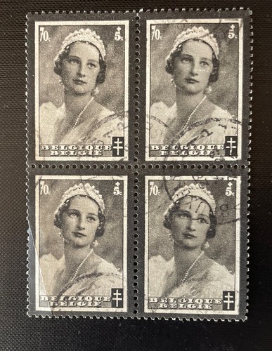 4 Belgium Blocks Of 4 From 1930s: B170, 250, 303 - Picture 2 of 5