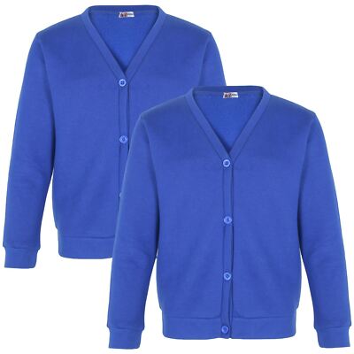 Kids Girls Royal Scouts School Uniform Cardigan Pack Of 2 Fleece cardigan 3-13Yr