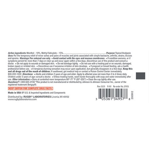 Rugby Muscle Rub Cream - Fast Relief / Greaseless | Bengay (12-2027) - 4 Pack - Picture 11 of 11