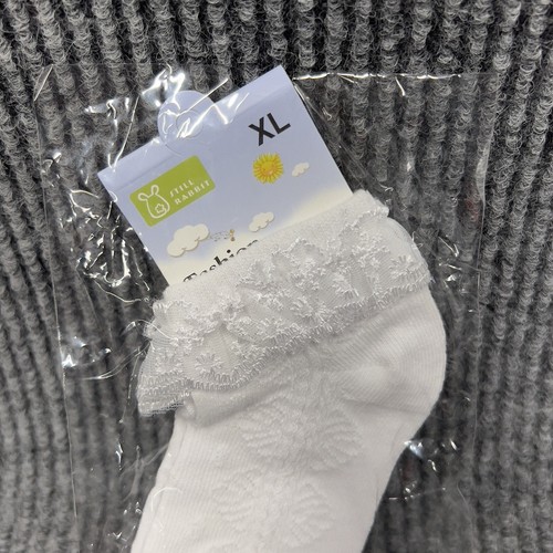Girls Four Pack Multicolor Cotton Socks Bows Lace Size Medium/XL NEW In package - Picture 3 of 9