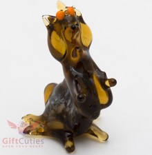Art Blown Glass Figurine of the Yorkshire Terrier dog
