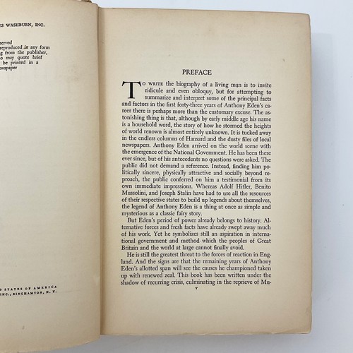 Anthony Eden a Biography Alan Campbell Johnson 1939 Hardcover Book - Imagen 9 de 21