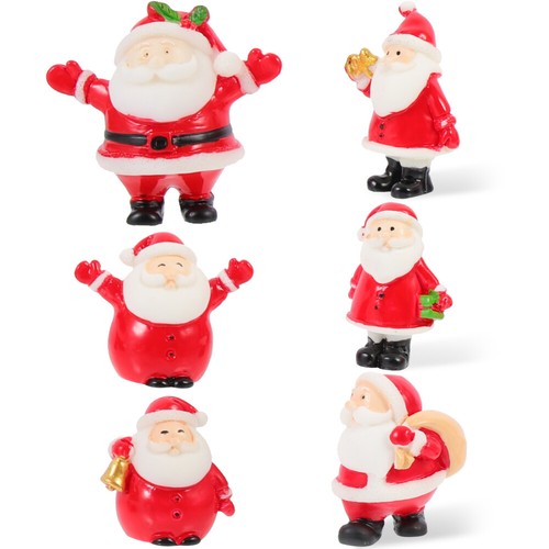 12 Pcs Santa Claus Ornament Resin Mini Figures Miniature Figurines - Picture 5 of 12