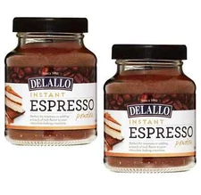 Delallo Instant Espresso Powder 1.94 Oz (2 Pack)
