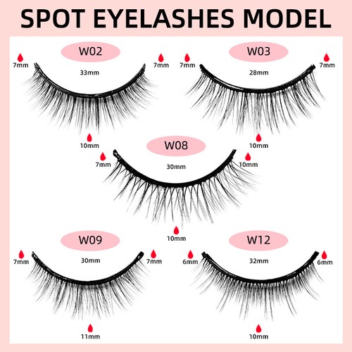 3D Mink Fake Eyelashes Natural Curly Reusable Self-adhesive False Eyelashes + * - Picture 12 of 34