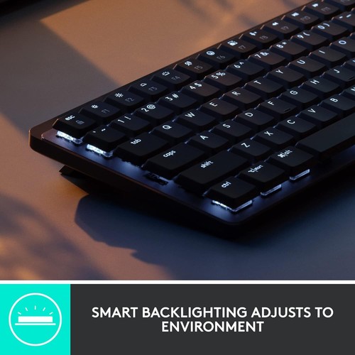 Logitech MX Mechanical Mini Bezprzewodowa podświetlana klawiatura, dotykowa cicha - Zdjęcie 4 z 6