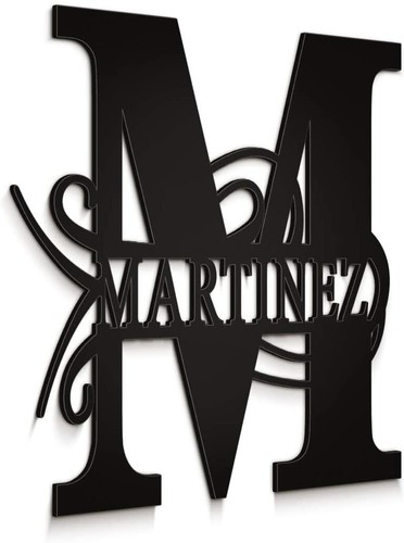 Personalized Letter Monogrammed Family Name Sign Aluminum Metal Art Wall Decor  - Picture 217 of 392