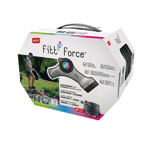 FITT FORCE 5/8" 30 m, Manguera de Agua de Jardín para Riego, Compacta, Ligera y - Imagen 6 de 8