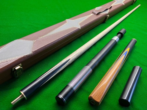 Handgefertigt 57,1 Zoll 3/4 Snooker Queue Set mit Ascheschaft und Ebenholz Butt - 8,5 mm Spitze - Bild 3 von 9