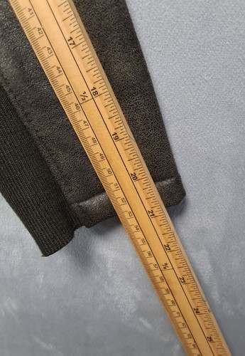 River Island Mujer Gamuza Aviador Sherpa Chaqueta Talla 14 Negro Tostado Marrón - Imagen 9 de 11