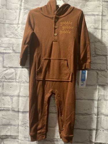 Carter's Baby Thanksgiving Kleidung 12 Monate Strampler Kapuze Overall Outfit #713