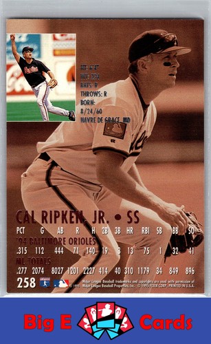 1995 Ultra Cal Ripken Jr. #258 - Picture 2 of 2