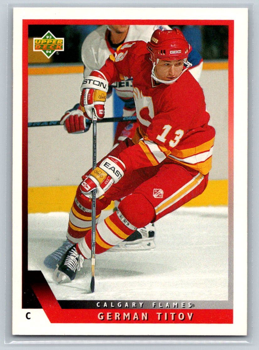 1993-94 Upper Deck #476 German Titov Calgary Flames Rookie Hockey Card