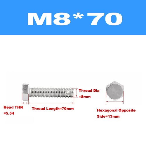 304 Stainless Steel Tail With Hole Outer Hexagonal Screw/Perforated Bolt M6-M16 - Picture 21 of 47