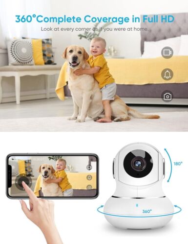 DJHH 1080P WLAN Überwachungskamera Innen mit Handy-App TF-Kartensteckplatz Cloud - Bild 4 von 9