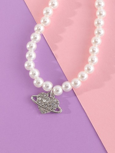 Heart Ring Charm Beaded Necklace for Women Girls Accessories Jewelry Gifts Gift - Picture 5 of 5