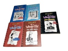 Lot of 5 Diary of a Wimpy Kid Books By Jeff Kinney V.Good Condition