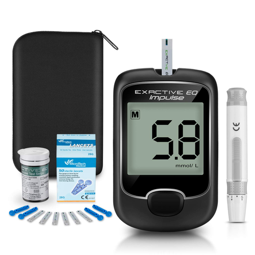 Diabetes Test Kit Glucosio Nel Sangue Kit Di Monitoraggio Della Glicemia Con 25 - Foto 9 di 12