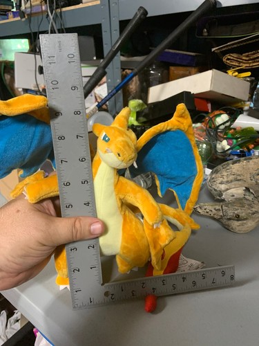 Mega Charizard Y Pokemon Center Plush NEW w/ Tag 2018 Poseable Wings Japan 9" - Picture 9 of 9