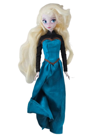 Disney Frozen Elsa Doll Blue Dress Platinum Blonde Hair Mattel 11&rdquo; Figure