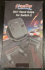3 in 1 Hand Grips Set Nintendo Switch 2 for Joy-Con 2 w/ Racing Wheel - New 