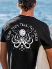 Dead Men Tell No Tales Pirate T Shirt Men’s Skull Gothic Graphic Tee Black Tops