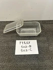 Vintage Pyrex 502-B Clear Glass Refrigerator Dish With 502-C Ribbed Lid