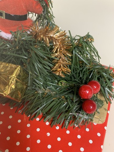 Vintage Weihnachtsmann Gesteck Herzstück Display Topper Unikat Retro Süß Weihnachten - Bild 13 von 15