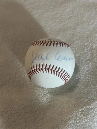 Hank Aaron Signed Baseball With Certificate Of Authenticity