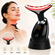 LED Neck Face Massager Skin Tightening Anti Aging Beauty Device USB