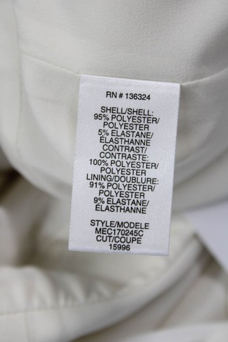 Halston Women White V-Neck Sleeveless Jumpsuit 95% Polyester Size 2 - Picture 5 of 7