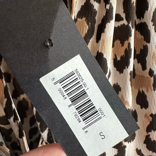 Banana Republic Tiered Boho Maxi Dress Leopard Print Chiffon S 593525 - Picture 5 of 12