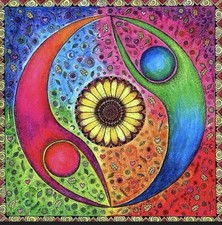 YIN YANG AND SUNFLOWER DIAMOND ART PAINTING KIT