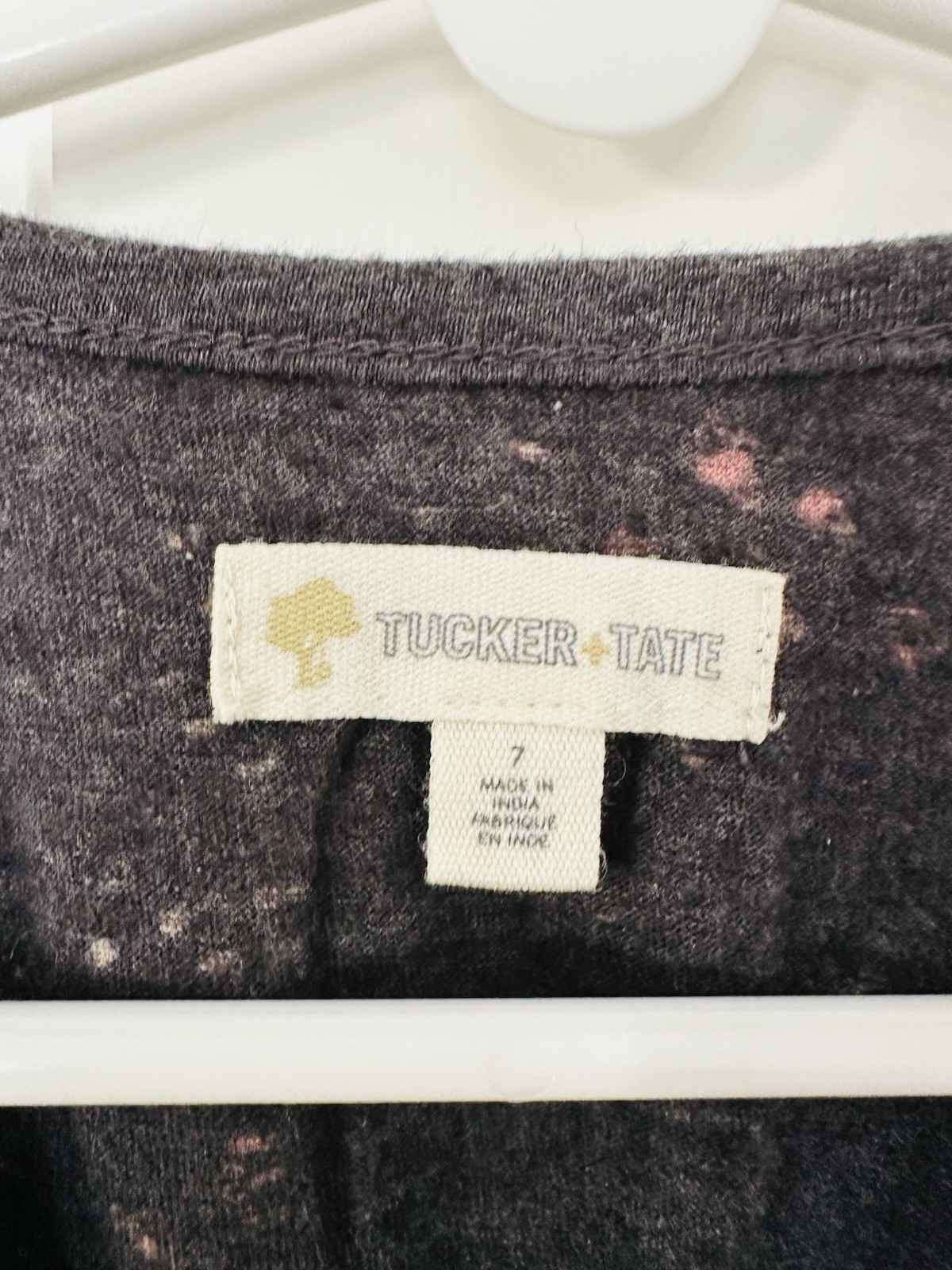 Tucker + Tate Girls Short Sleeve Shirt With Tulle Ruffle On Hem Size 7