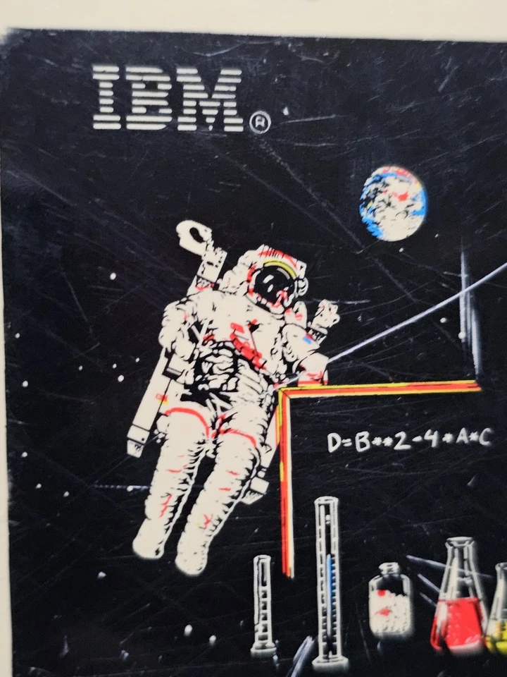 Vintage IBM Luggage Tag Badge Nasa Space Computing Rare technology  - Image 2 of 4