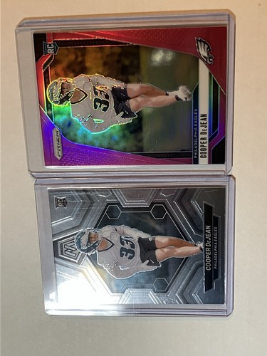 Cooper DeJean Rookie RC 2 Lot Panini Prizm Pink Refractor & Mosaic Base Eagles - Bild 9 von 14