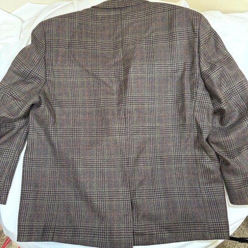 Blazer de lana de colección Chaps By Ralph Lauren para hombre Abrigo deportivo Chaqueta Glen Plaid 52 R - Imagen 10 de 12