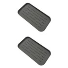  2 stücke Silikonablauftablett Verdicken Tragbare Schüssel Trocknungsmatte