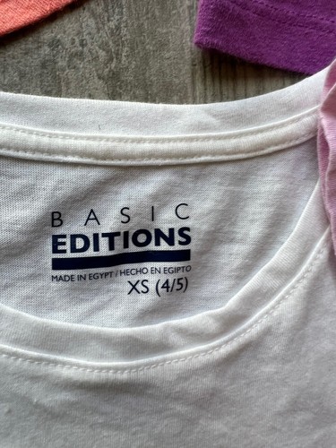 Lot Set of 7 Toddler Kids Girls Cotton T-Shirt Tees Casual Tops Graphic 4 4T EUC - Picture 7 of 9