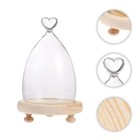 Transparent Glass Dome Heart Dome Glass Cover Gift Decoration
