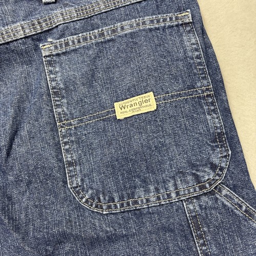 Wrangler Carpenter Jeans Herren 46x30 Blau Denim Workwear Straight Leg Biker NEU - Bild 3 von 8